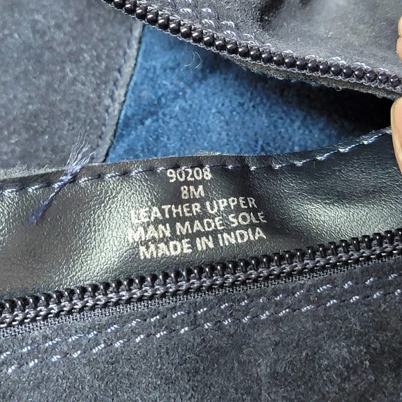 Stylish DIBA Sandra short ankle heeled booties, blue suede, womens 8 - Picture 4 of 9